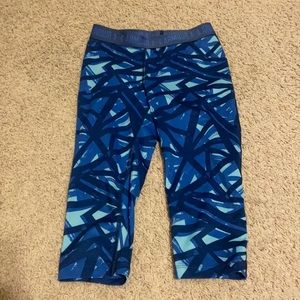 Girls Under Armour blue Capri leggings